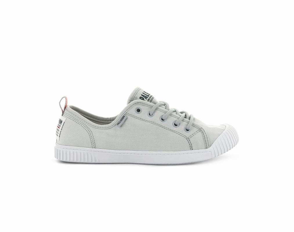 Palladium Easy Lace Canvas Women's Low Top Sneakers Grey (KODY84096)